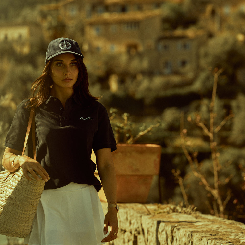 
                      
                        Corduroy Cap in Navy Blue with embroidery
                      
                    