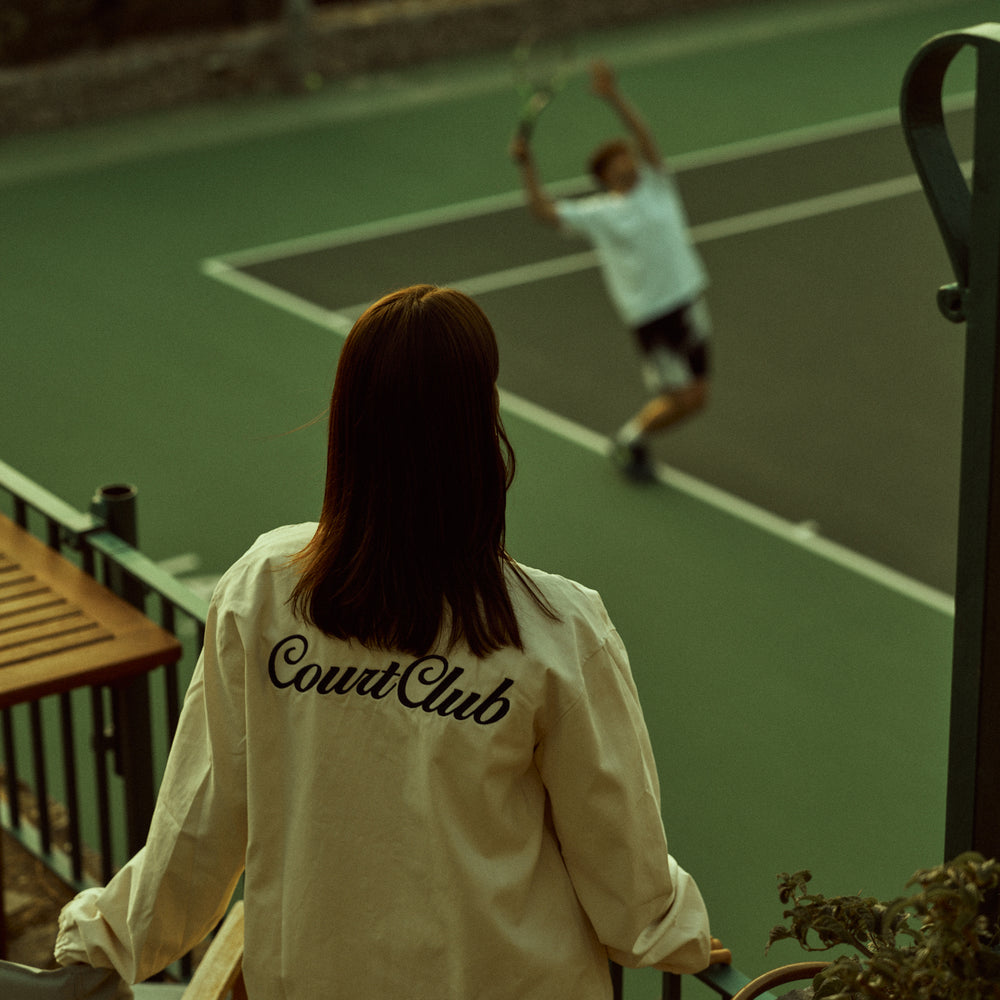 
                      
                        Coach Jacket in Beige with embroidery
                      
                    