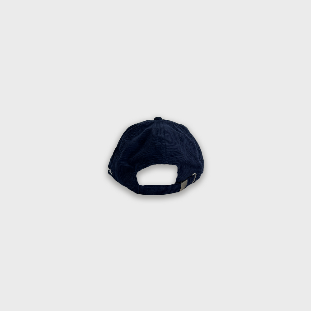 
                      
                        Corduroy Cap in Navy Blue with embroidery
                      
                    