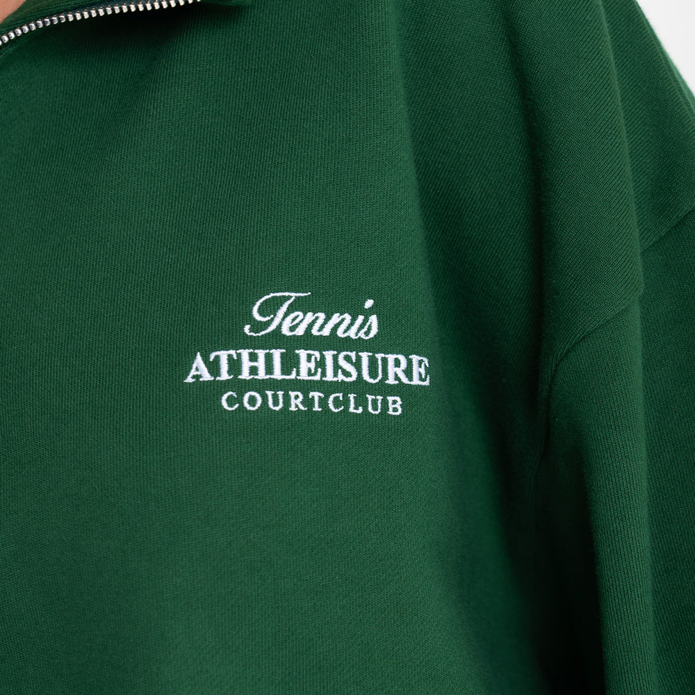 
                      
                        Half-Zip Hoodie Green with embroidery
                      
                    