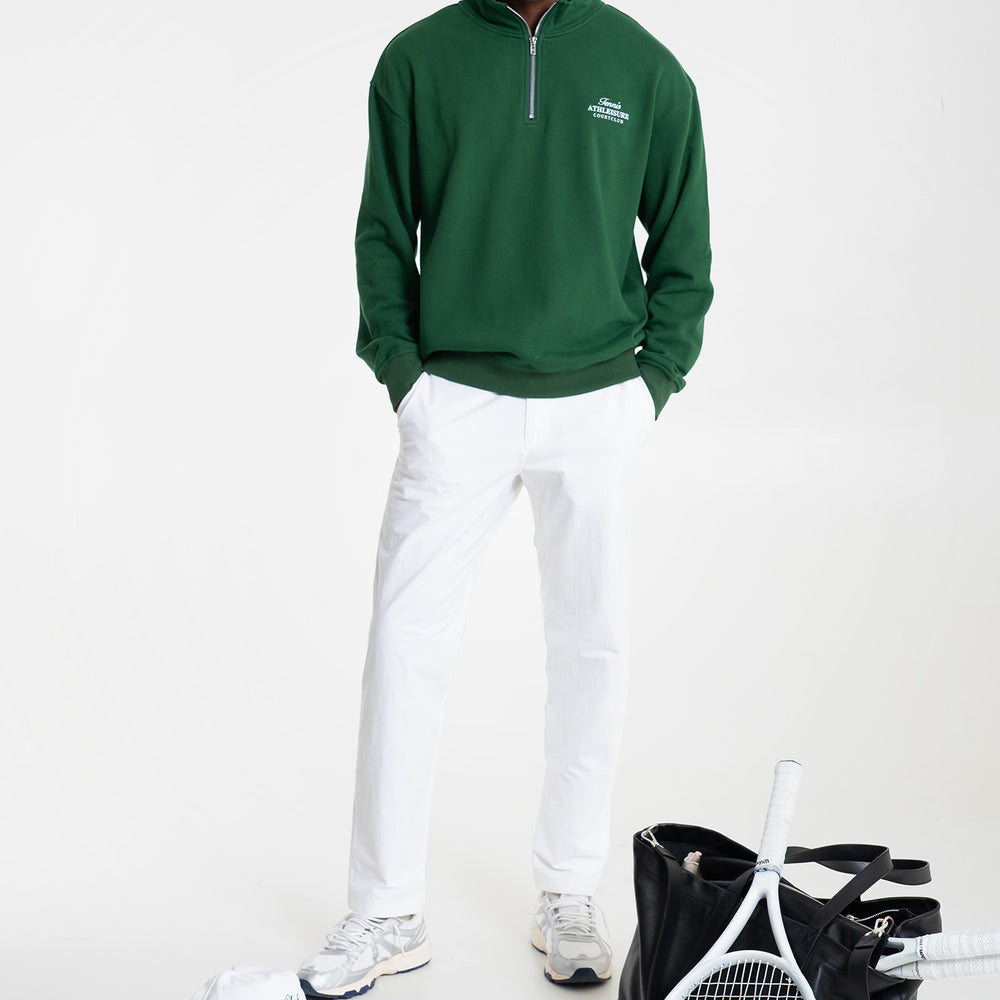 
                      
                        Half-Zip Hoodie Green with embroidery
                      
                    