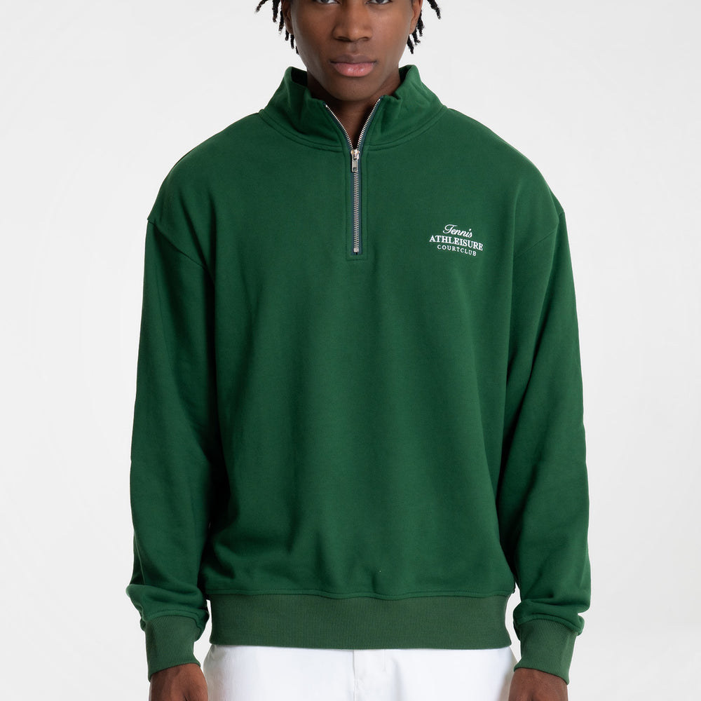 
                      
                        Half-Zip Hoodie Green with embroidery
                      
                    