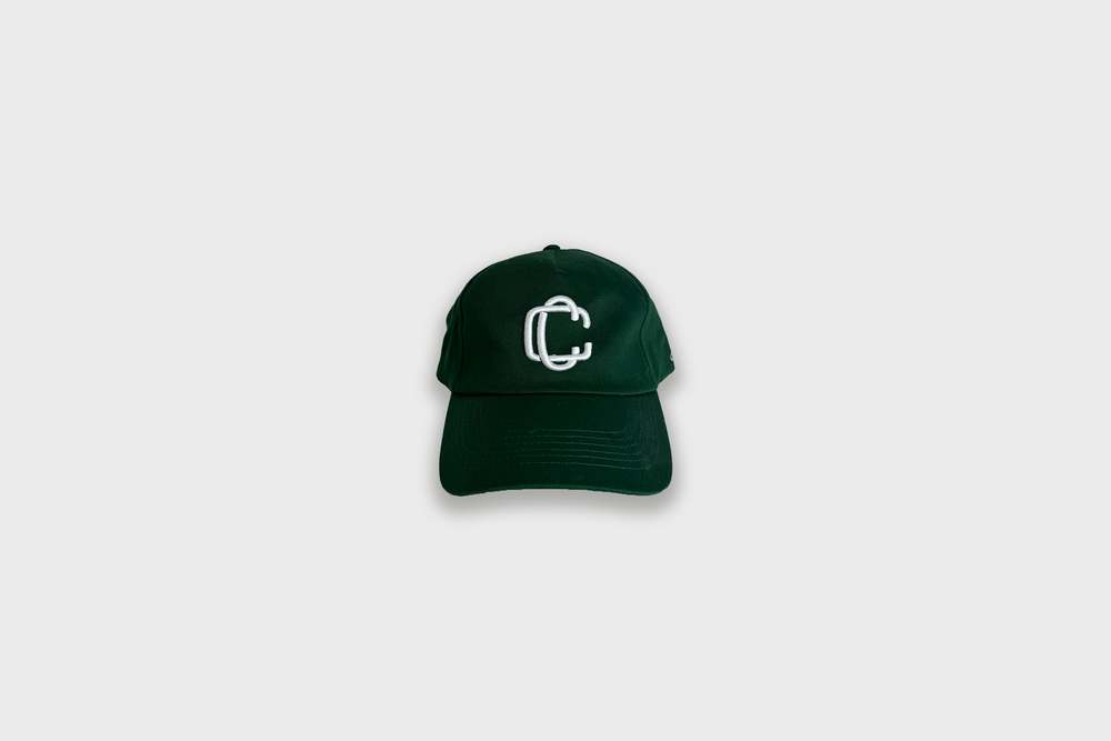 Cap in Dark Green with embroidery