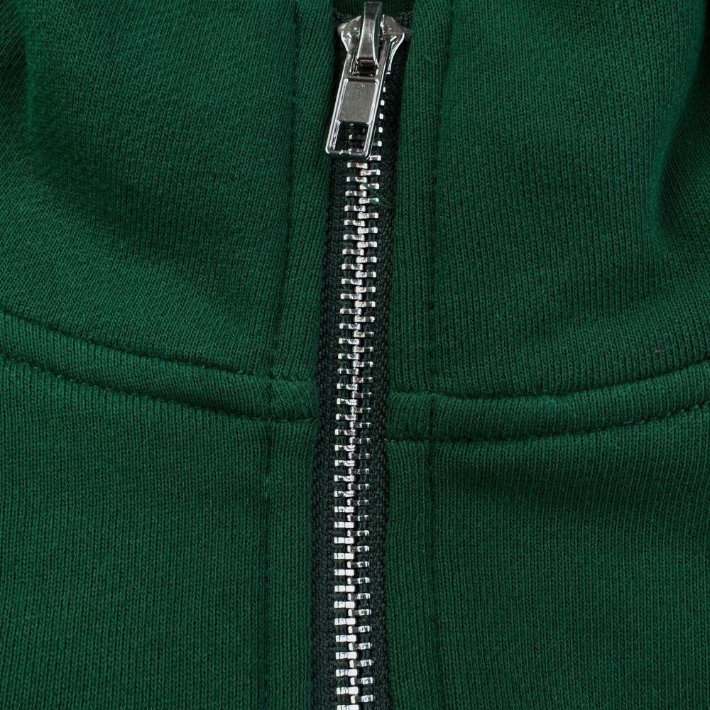 
                      
                        Half-Zip Hoodie Green with embroidery
                      
                    