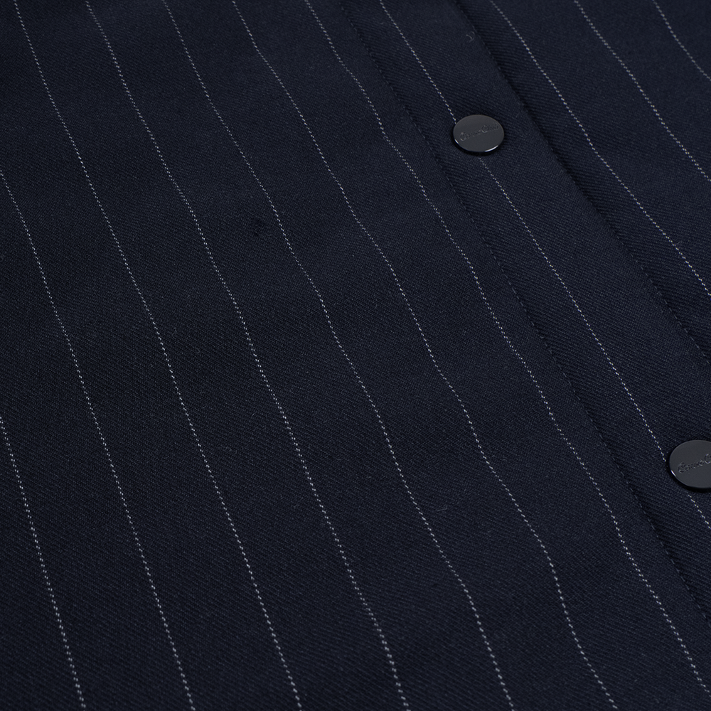 
                      
                        Pinstripe Jacket with Chest Embroidery
                      
                    