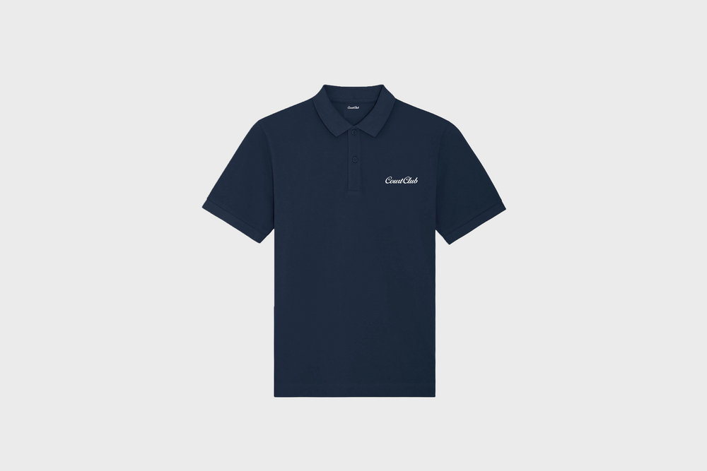 Poloshirt in Navy Blue with embroidery