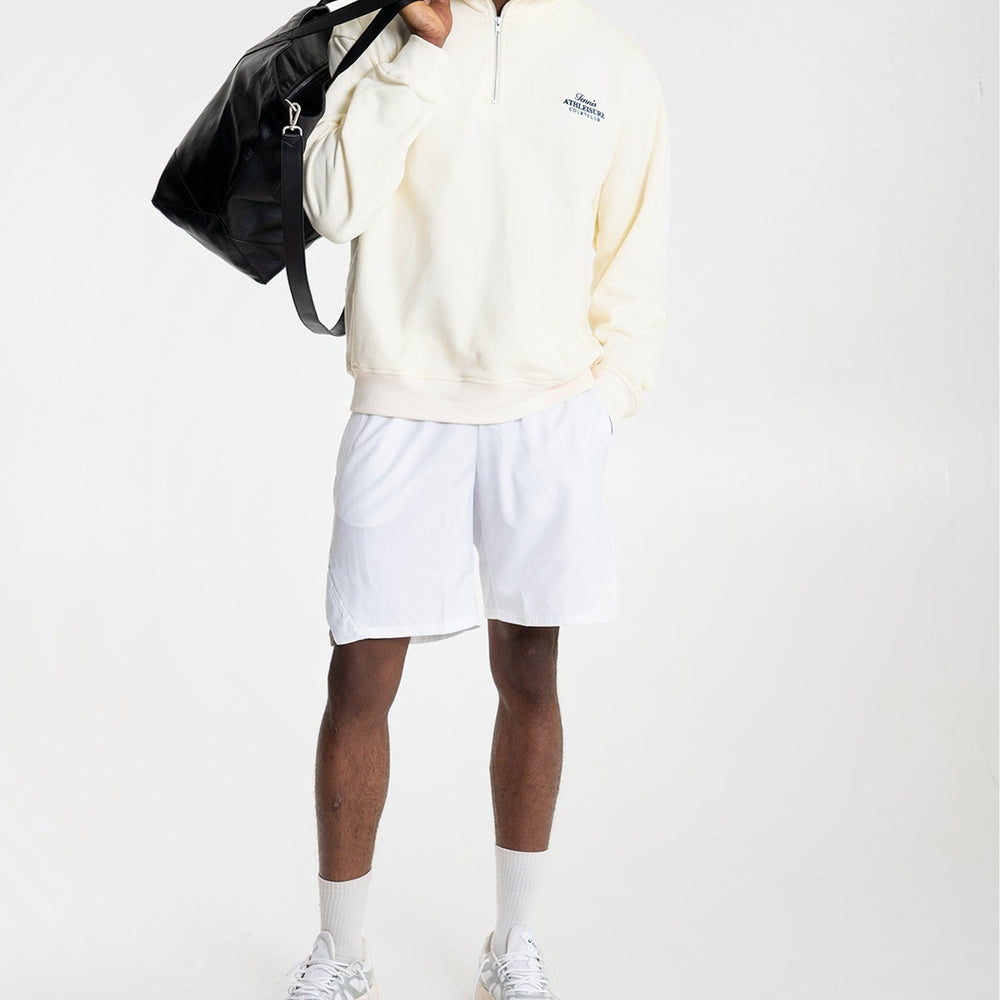 
                      
                        Half-Zip Hoodie Beige with embroidery
                      
                    