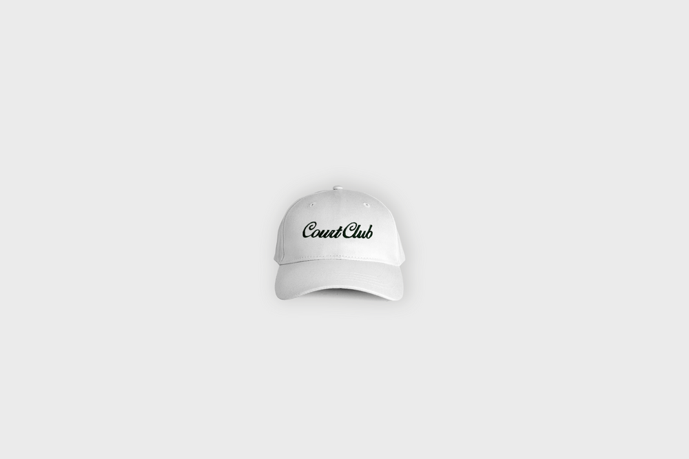 Cap in White with embroidery